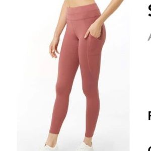 Forever 21 active leggings in rusted pink color